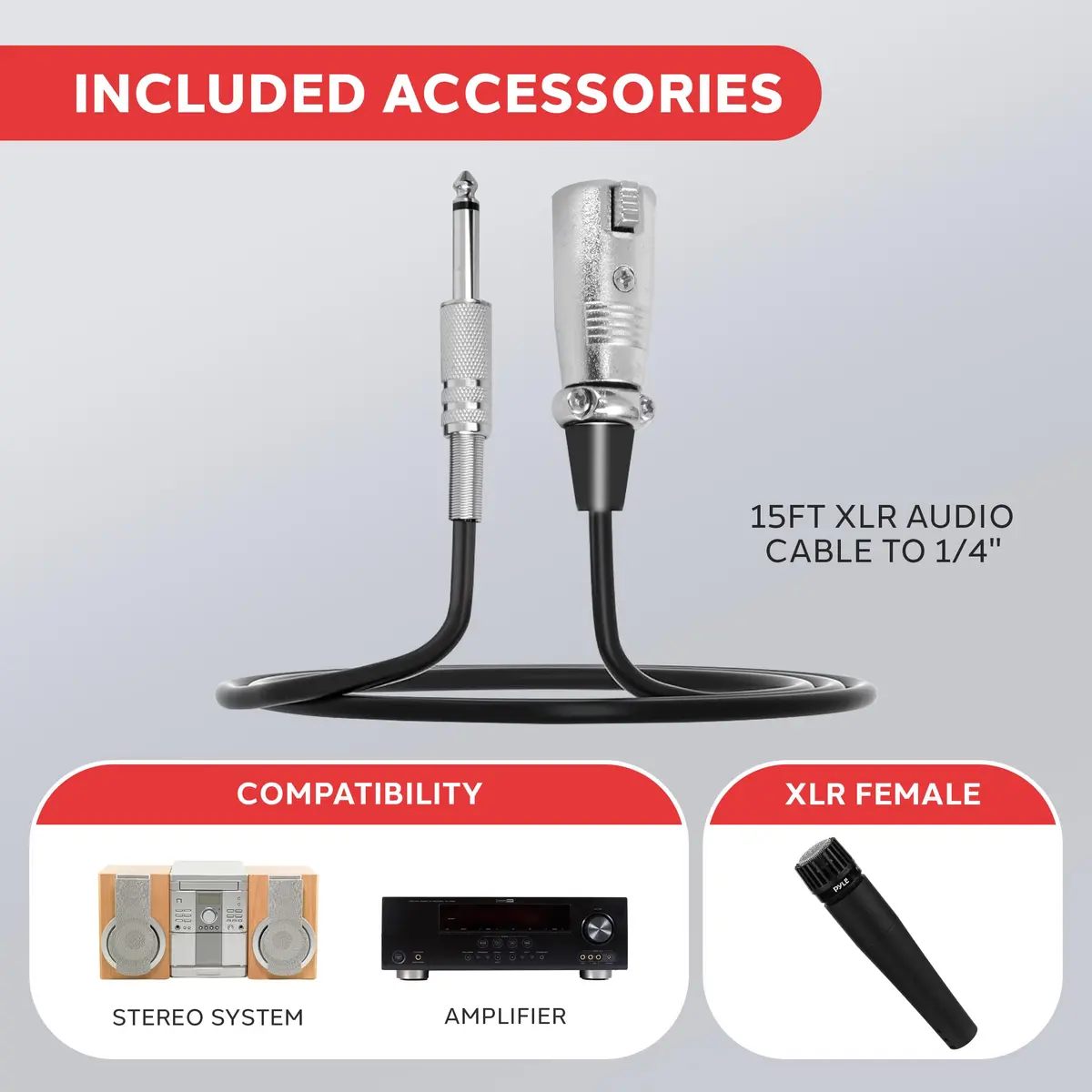 PylePro Dynamic Handheld Microphone | Unidirectional Vocal Mic with Built-in Pop Filter (6.14" x 1.24") - view 6