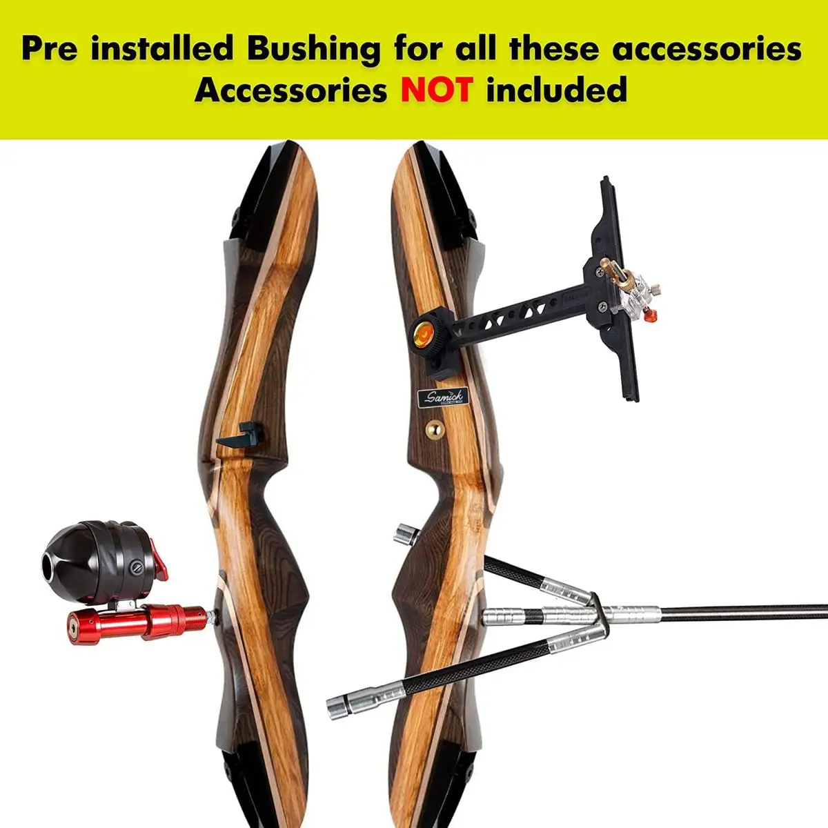 Samick Sage Recurve Bow 62 inch | 55LB Draw Weight for Beginners & Advanced Archers - view 3