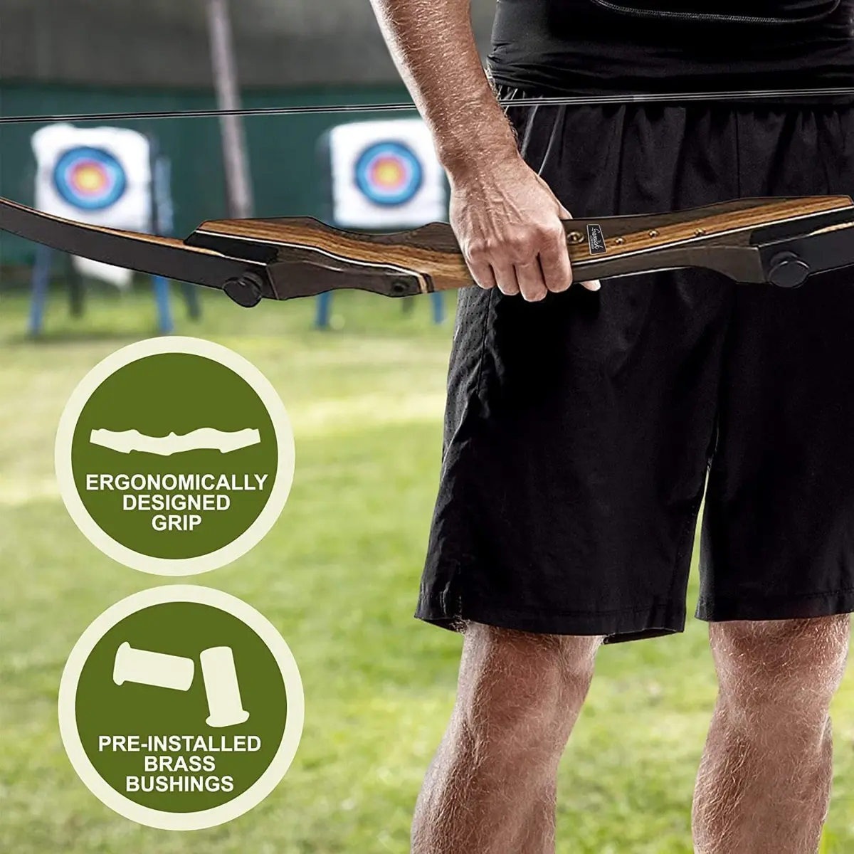 Samick Sage Recurve Bow 62 inch | 55LB Draw Weight for Beginners & Advanced Archers - view 4