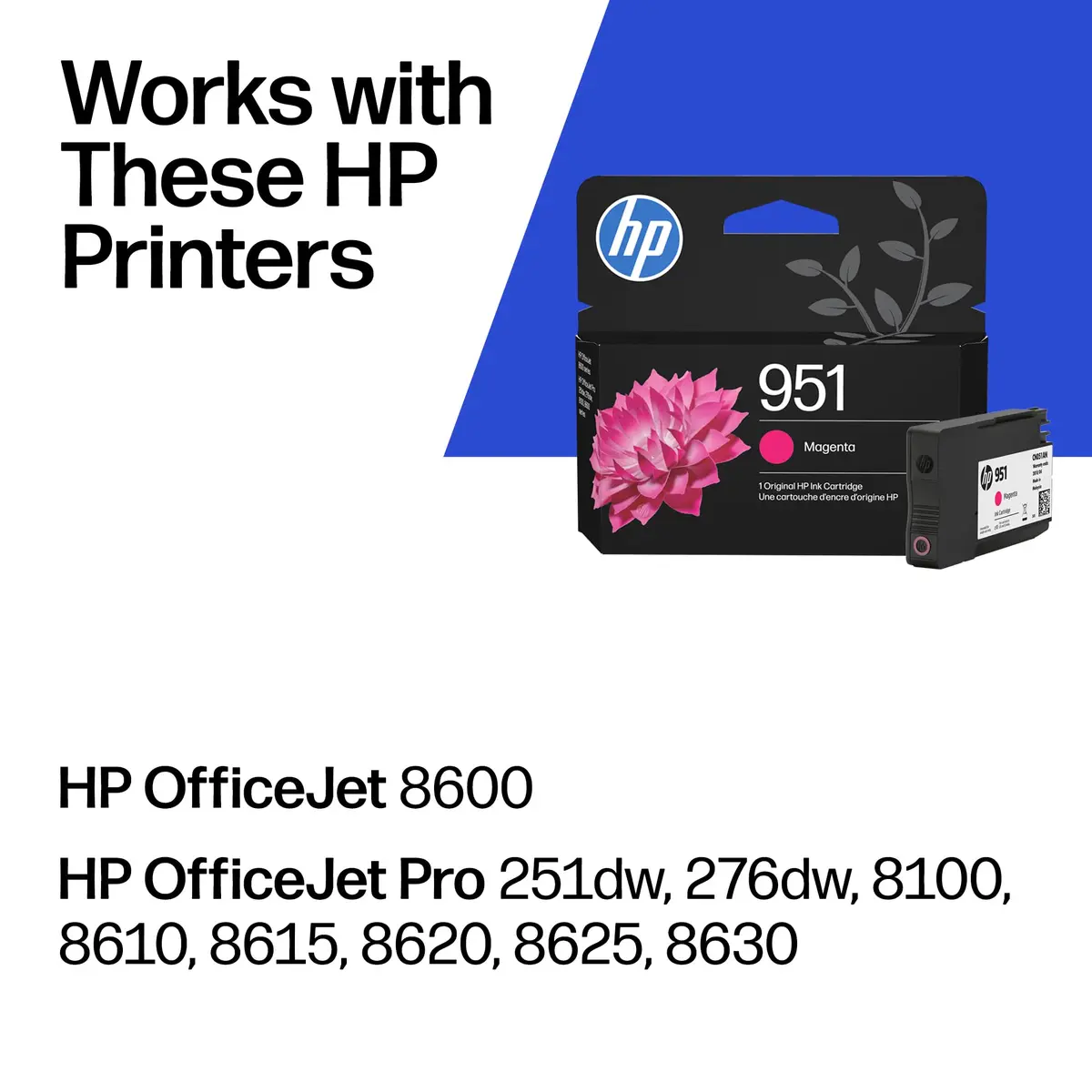 HP 951 Magenta Ink Cartridge | 535 Pages Yield | Compatible with OfficeJet Pro 8600 Series - view 2