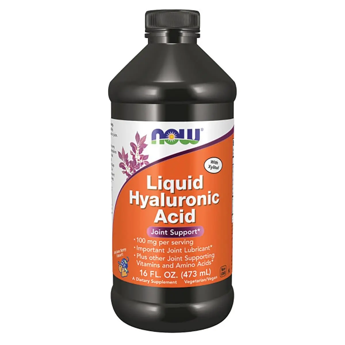 Now Foods Liquid Hyaluronic Acid 100mg | 16 Fl Oz | Supports Skin & Joints - main product image