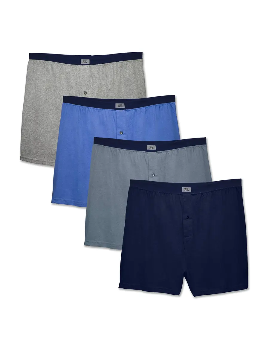 Fruit of the Loom Men's 5-Pack Soft Stretch Knit Boxer Assorted Colors Small | Moisture-Wicking Comfort - main product image