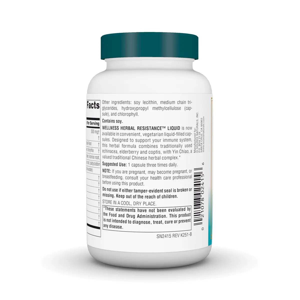 Source Naturals Wellness Herbal - 120 Vegetarian Capsules | Supports Immune System - view 4