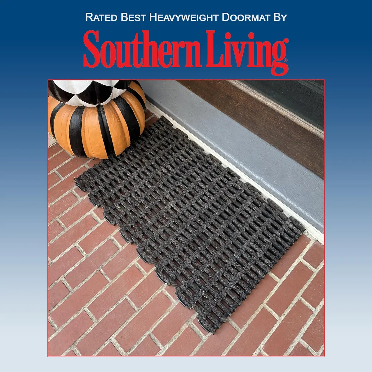 Durable Corporation Dura-Rug Outdoor Entrance Mat, 20" x 30" | Heavy Duty Dirt Trap with Recycled Tire Links - view 2