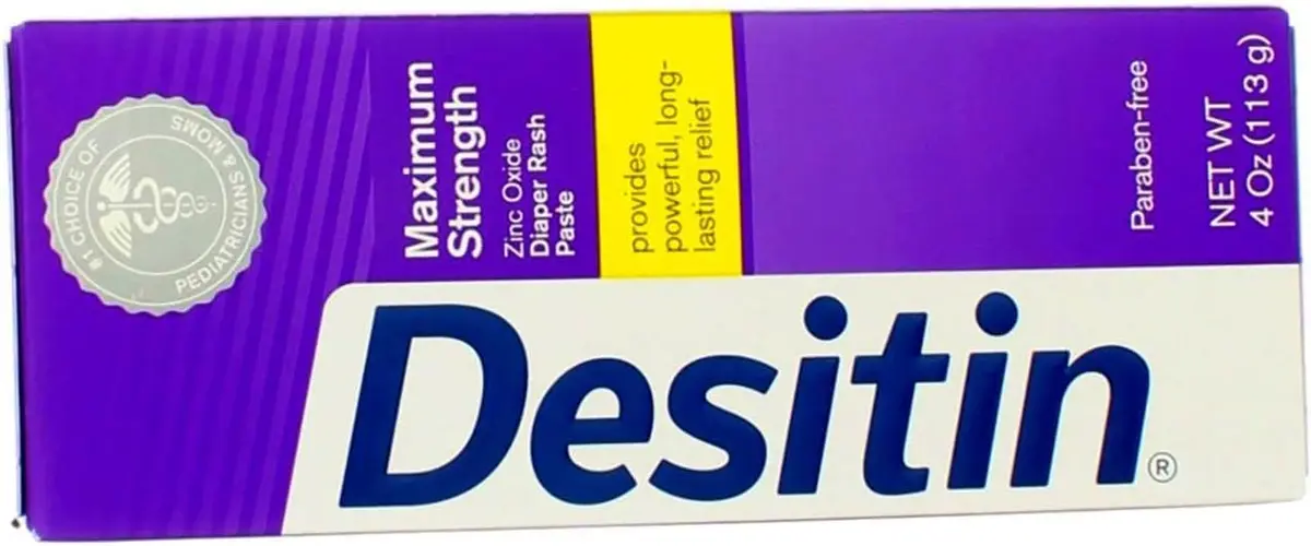 Desitin Maximum Strength Diaper Rash Paste 4 oz (Pack of 12) | Zinc Oxide Barrier for Sensitive Skin - main product image