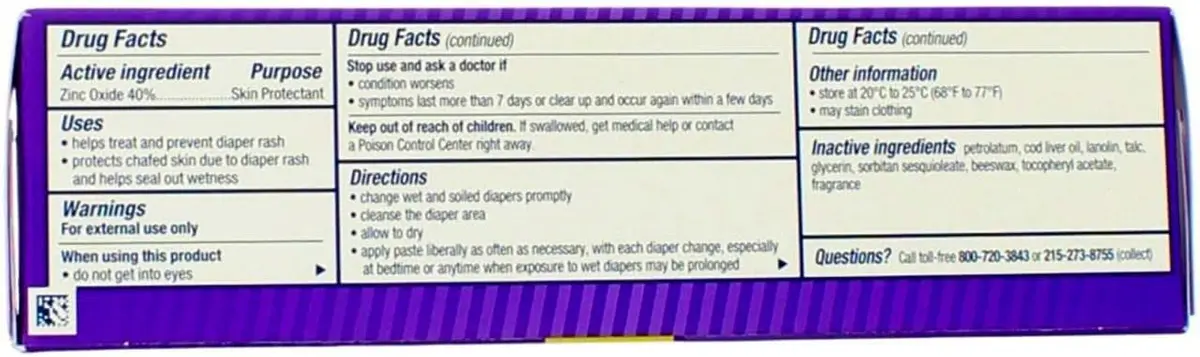 Desitin Maximum Strength Diaper Rash Paste 4 oz (Pack of 12) | Zinc Oxide Barrier for Sensitive Skin - view 8