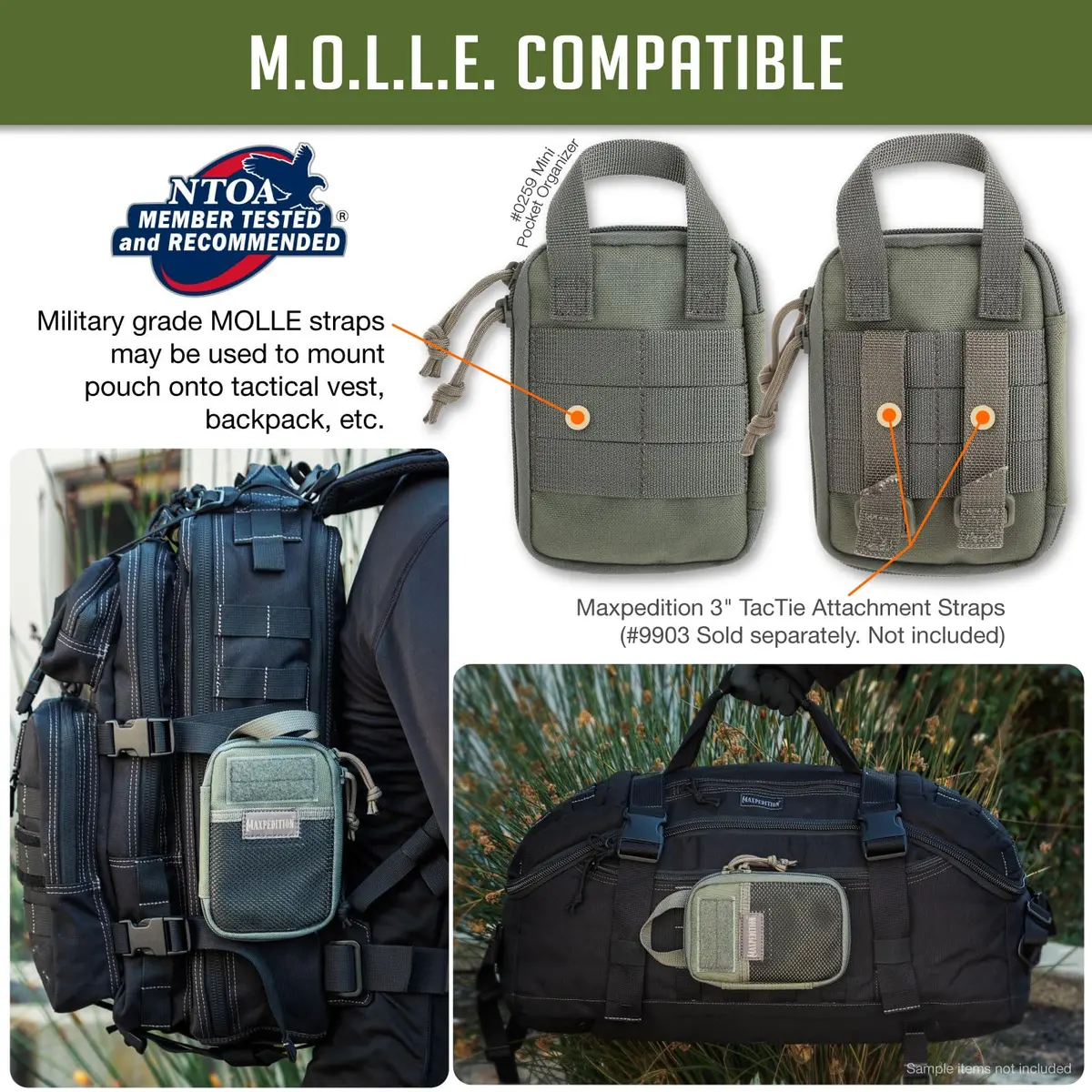Maxpedition Mini Pocket Organizer Foliage Green 15.24cm (6in) | EDC Pouch for Tools & Essentials - view 6