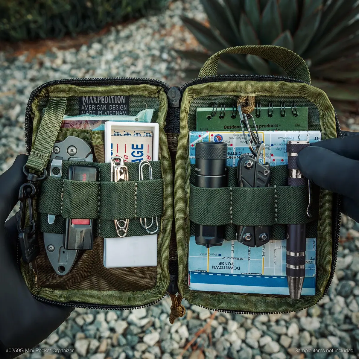 Maxpedition Mini Pocket Organizer OD Green | Tactical EDC Pouch for Cargo Pocket & MOLLE Gear - view 8