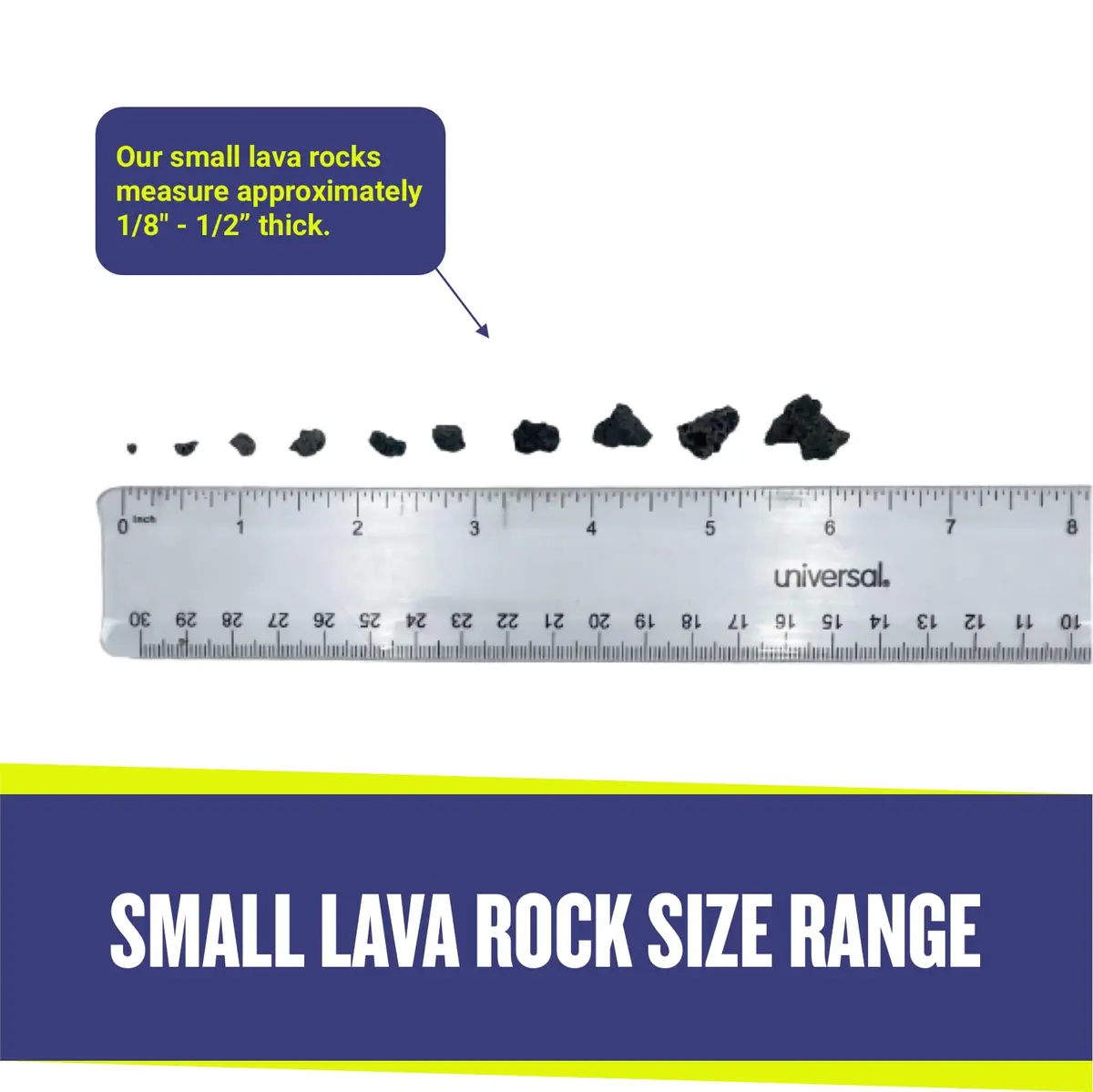 American Fireglass Small Lava Rock 1/8"-1/2" | Durable volcanic rock for fire pits & decor - view 2