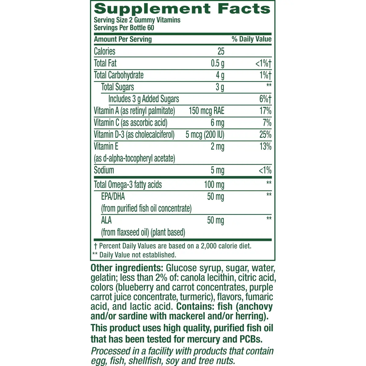 Vitafusion Omega 3 Gummies | 120 Adult Gummy Vitamins | EPA, DHA & ALA | Heart Support - view 2