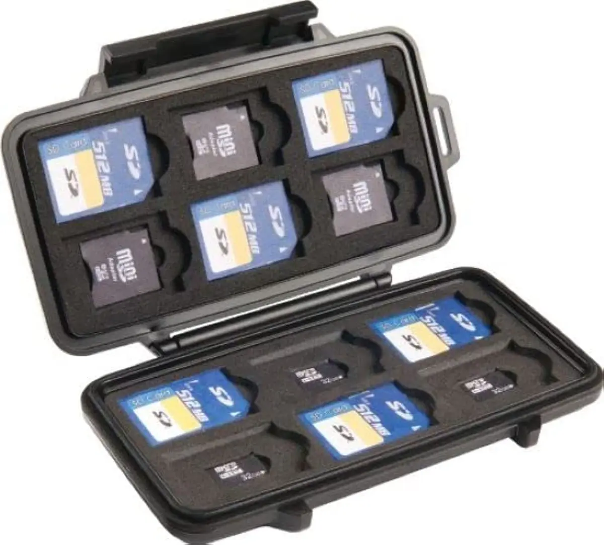 Pelican Memory Card Case (Black) | Water-Resistant SD Card Storage Solution - main product image