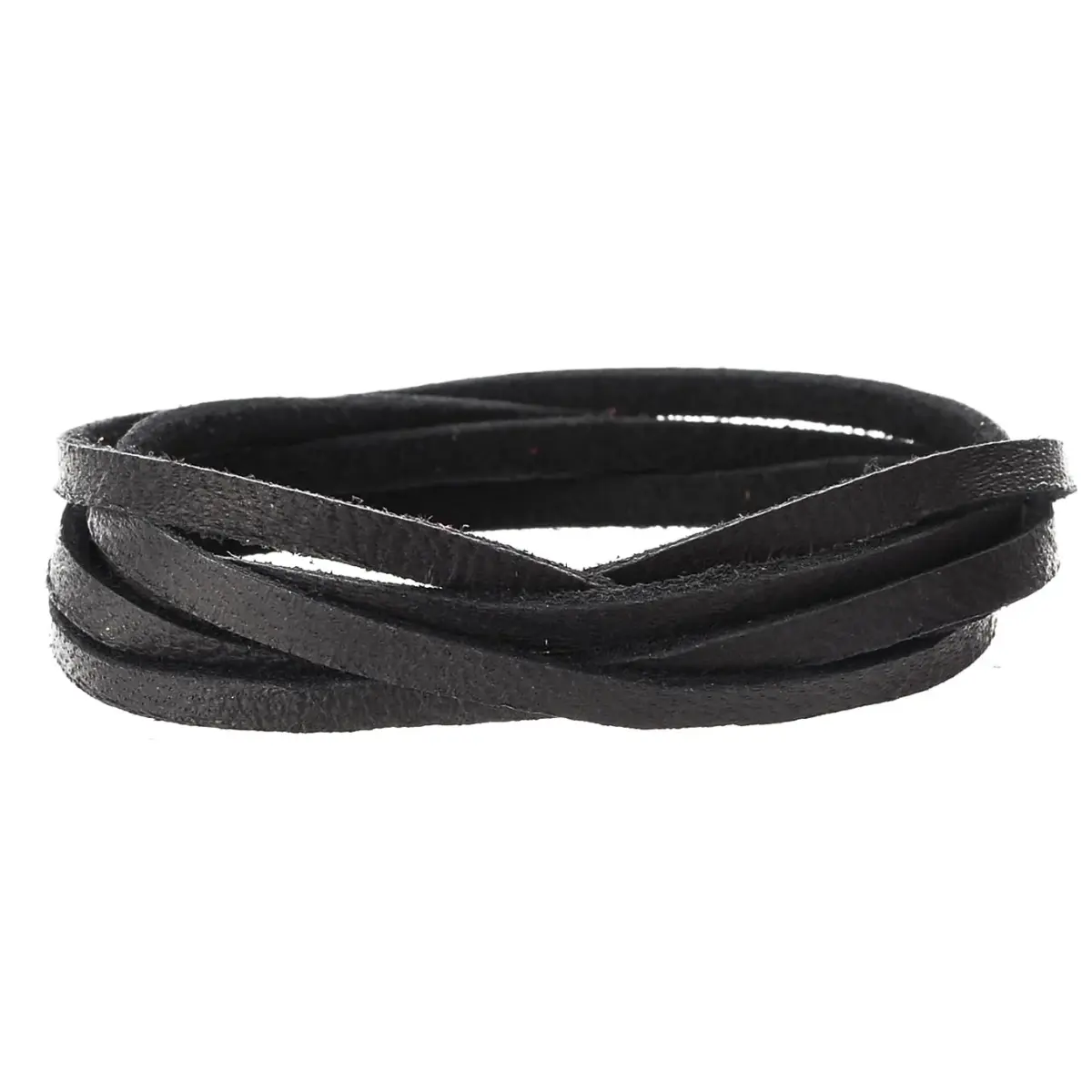 Realeather Deerskin Leather Lace 1/8" x 50 ft. Black | Soft, Strong, and Flexible for Crafts - view 3