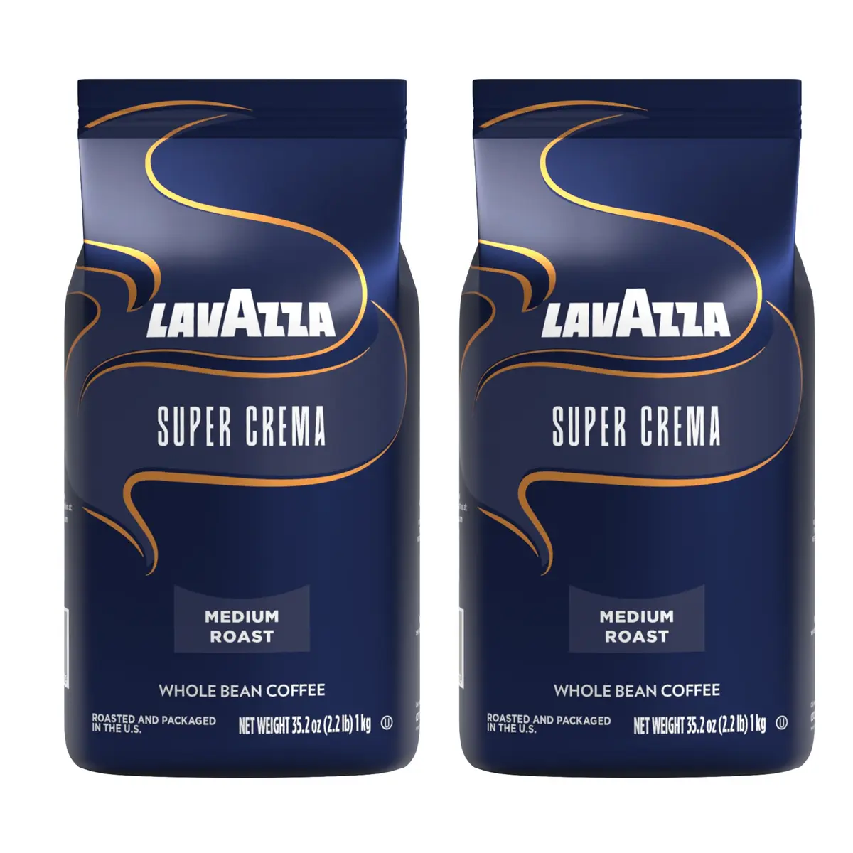 Lavazza Super Crema Espresso Whole Bean Coffee 2.2lb | Medium Roast, Rich & Creamy - main product image