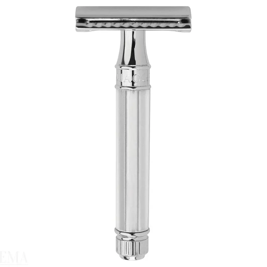 Edwin Jagger Double Edge Safety Razor, Regular Handle, Chrome Octagonal, 1 Count (2.54 cm x 5.08 cm x 15.75 cm) - main product image