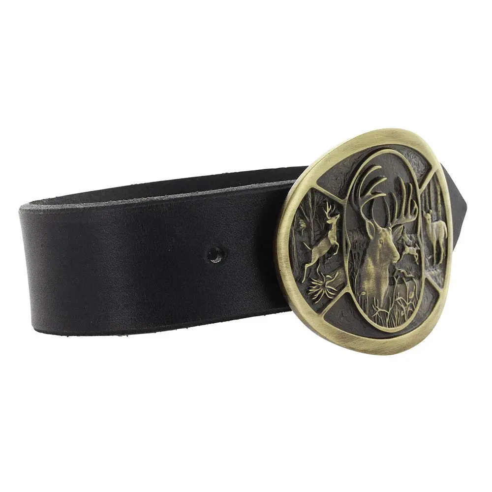 Montana Silversmiths Deer Heritage Western Belt Buckle | Bold Outdoor Cowboy Accessory - view 4