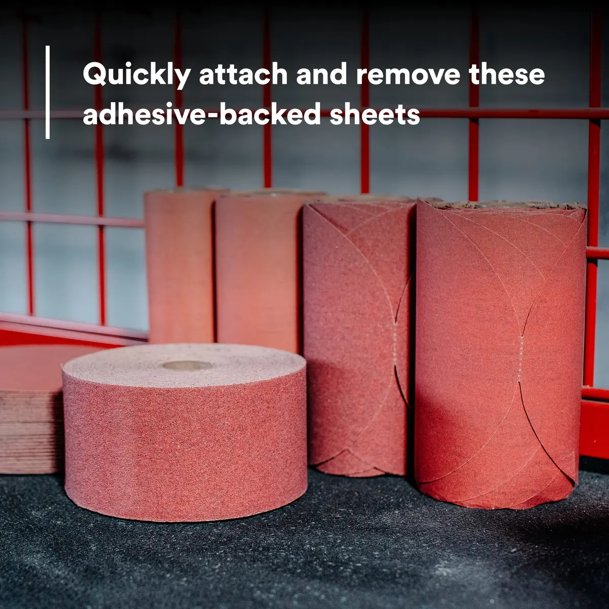 3M Red Abrasive Sheet Roll P80 2-3/4 in x 25 yd | Heavy-Duty Sanding Roll for Industrial Use - view 6