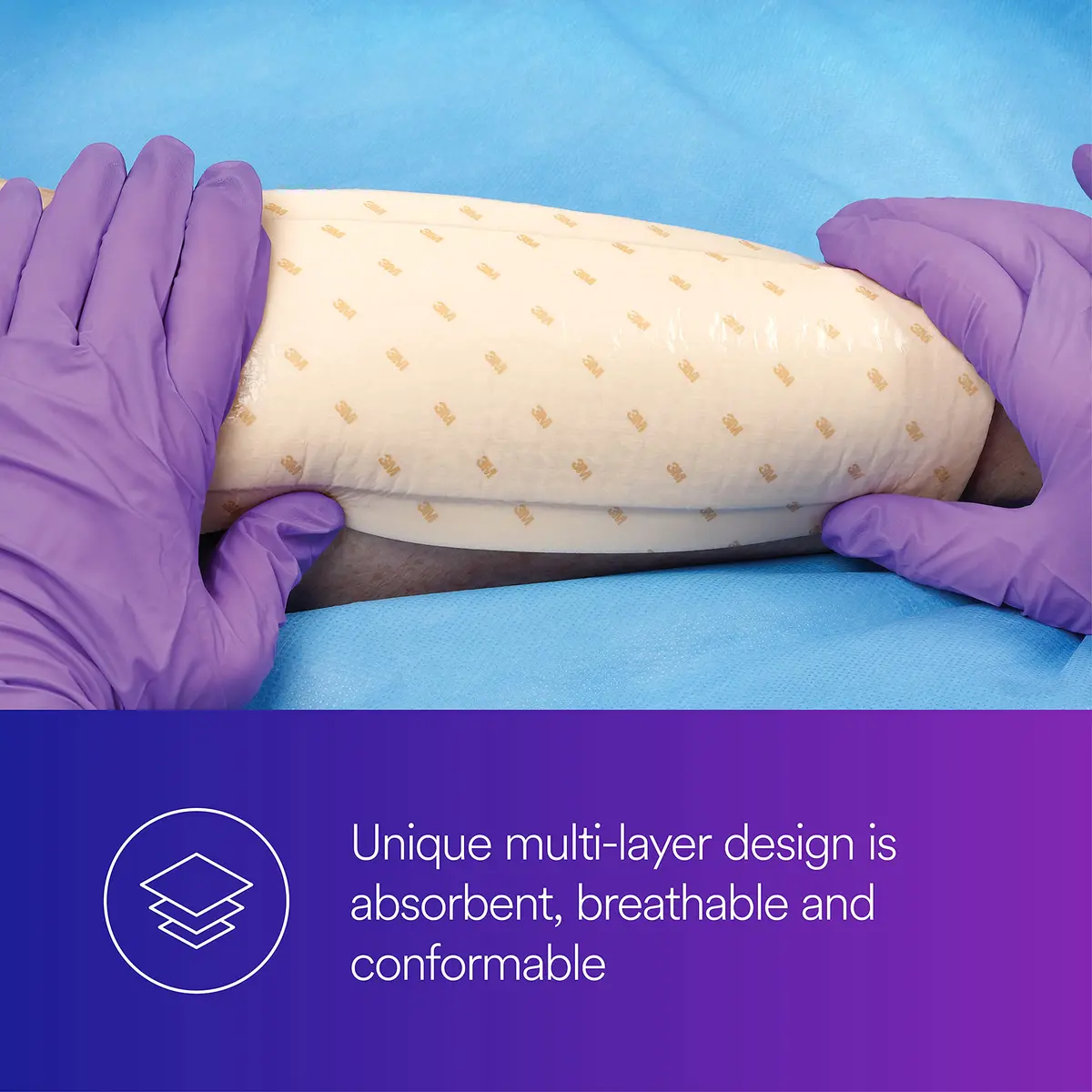 Tegaderm Foam Non-Adhesive Dressing 10cm x 10cm | High Absorbency & Bacterial Barrier - view 4