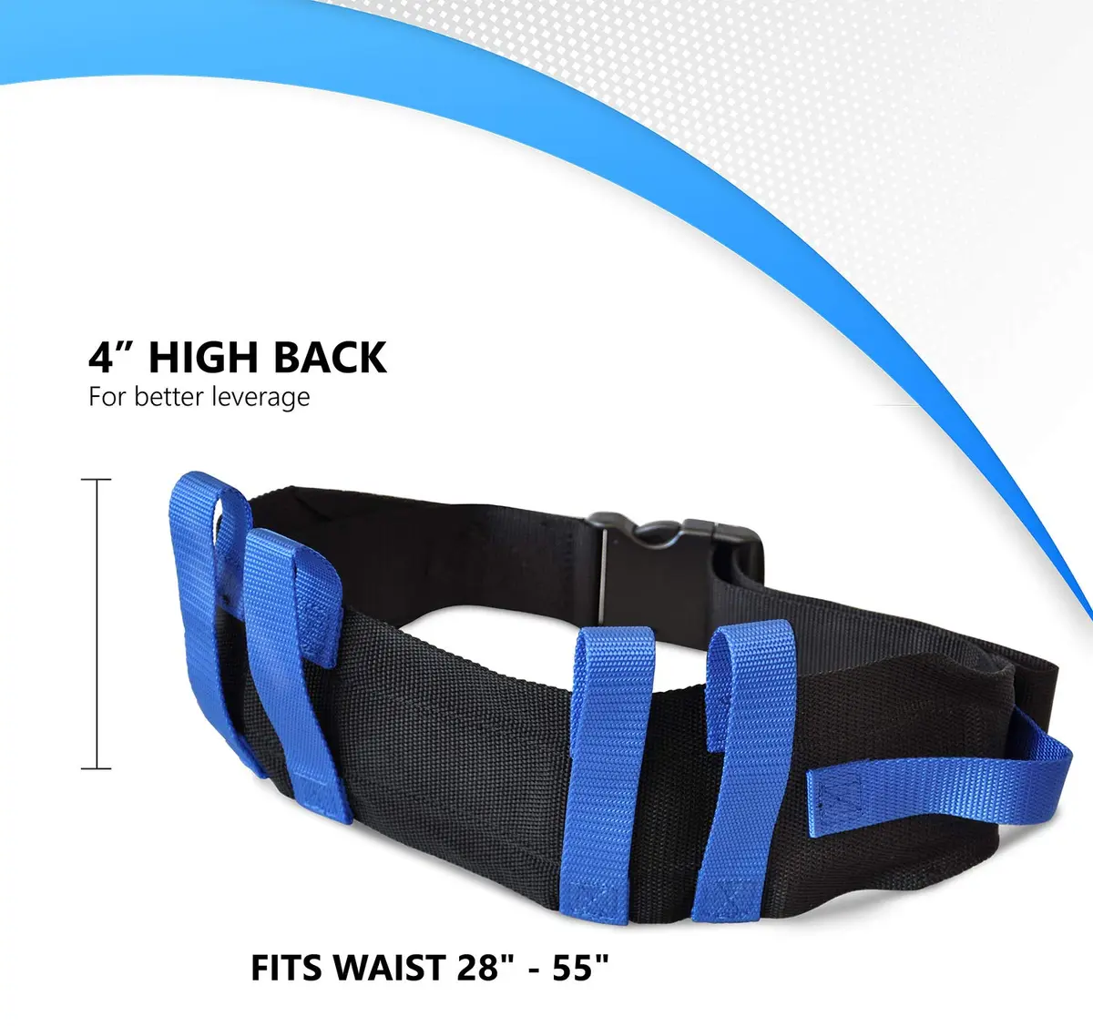 NYOrtho Gait Belt with 6 Handles & Easy Buckle - 275lb Capacity, 28-55" Waist | Patient Transfer & Ambulation Aid - view 3