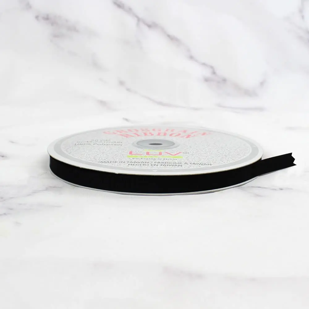 LUV RIBBONS Solid 3/8-Inch Grosgrain Ribbon 50 Yards | Black, Strong Polyester, Easy to Work With - view 4