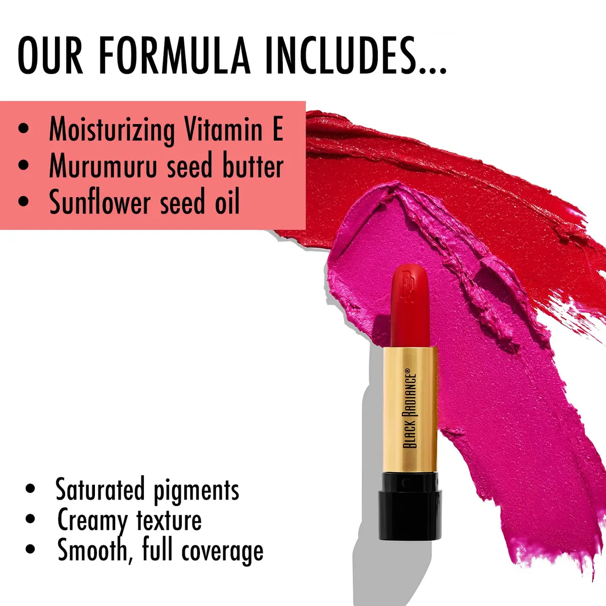 Black Radiance Perfect Tone Lipstick Lip Color Reggae Red 0.13 Fl Oz | High Pigment Long-Lasting Full Coverage - view 5