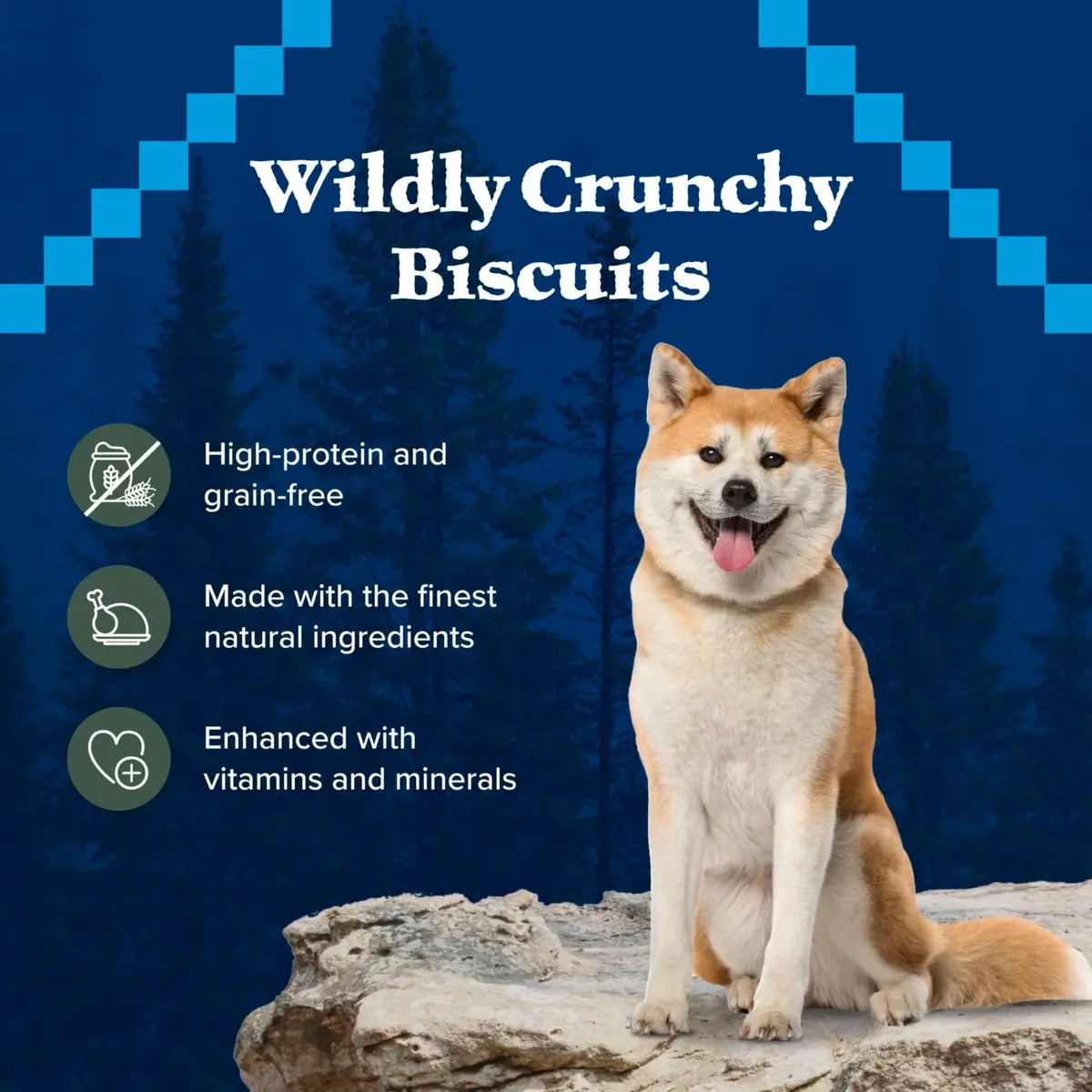 Blue Buffalo Wilderness Trail Treats Duck Crunchy Dog Biscuits 10 oz (283 g) | High Protein Grain-Free Dog Snacks - view 6