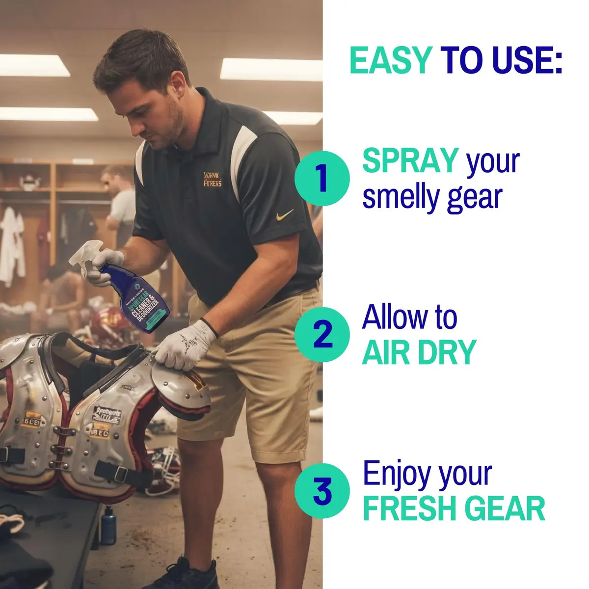 Vapor Fresh Sports Gear Cleaner and Deodorizer Spray, 16oz | Natural Odor Eliminator for Sports Equipment - view 6