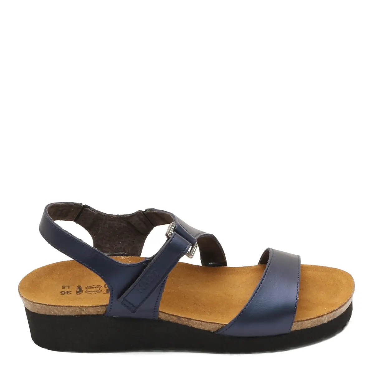 NAOT Pamela Wedges in Polar Sea Leather | Feminine Casual Sandal with Cork & Latex Support (70-120 chars) - view 2