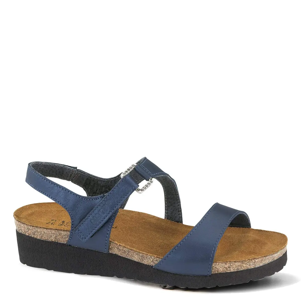 NAOT Women's Pamela Sandal Polar Sea Leather 12-12.5 Narrow | Elegant Wedge with Support - main product image