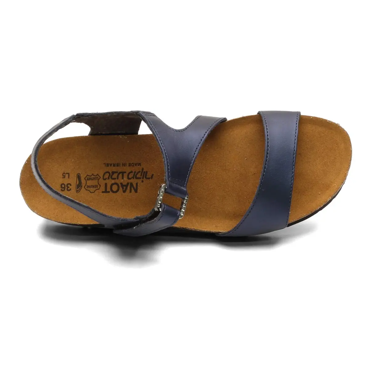 NAOT Women's Pamela Sandal Polar Sea Leather 12-12.5 Narrow | Elegant Wedge with Support - view 6