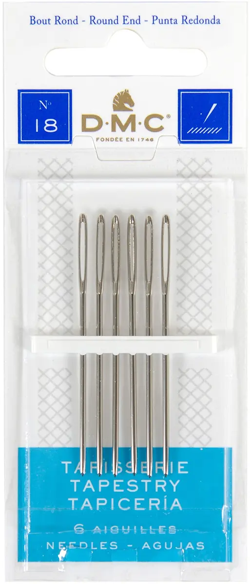DMC Tapestry Hand Needles Size 18 (60mm / 2.36in) - 6 Pack - main product image