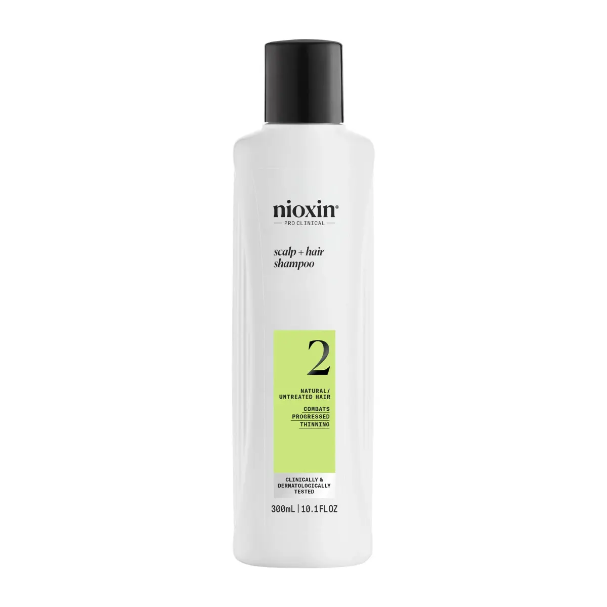 Nioxin System 2 Shampoo for Natural Hair with Progressed Thinning, 298 ml (10.1 Fl Oz) | Thickens Hair & Supports Scalp Health - main product image