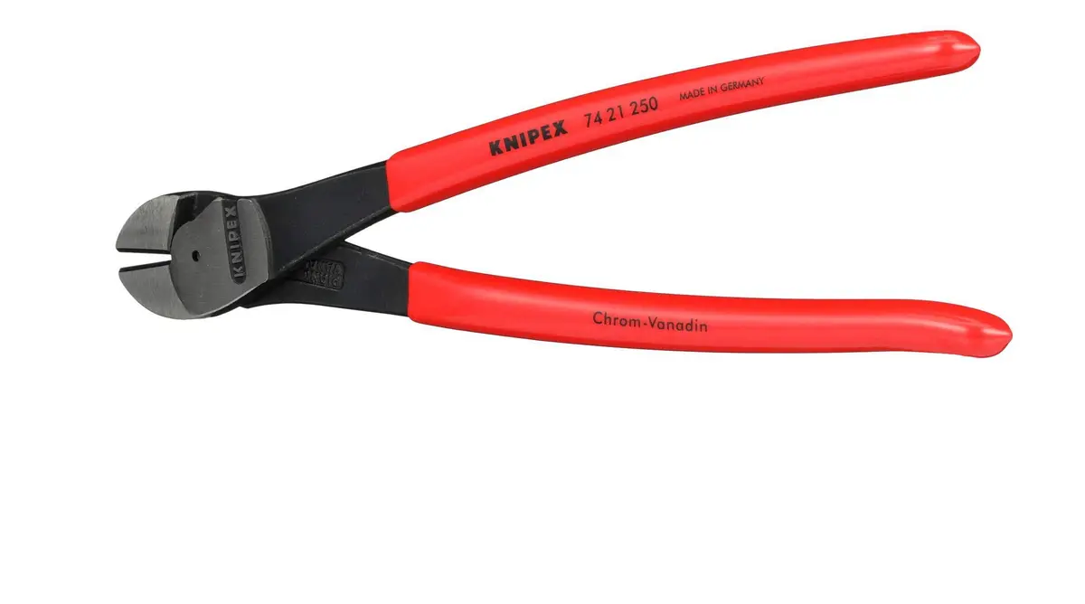 KNIPEX High Leverage Angled Diagonal Cutters 74 21 250 | Flush Cutting, Heavy Duty, 9.85 in (250 mm) - view 4
