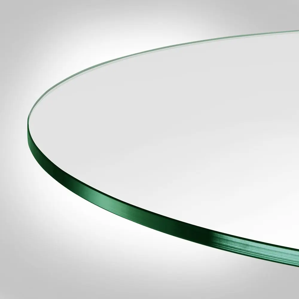 Dulles Glass 25" Round Glass Table Top 1/4" Thick Clear Tempered Flat Polished Edge for Coffee & Dining Tables - view 3