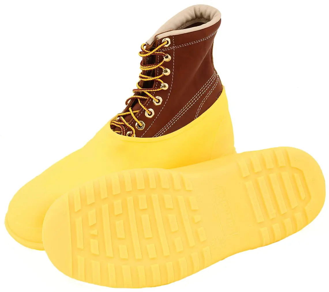 TINGLEY WORKBRUTES Hi-Top Overshoe PVC Boot Medium Yellow Waterproof Safety Footwear - view 2