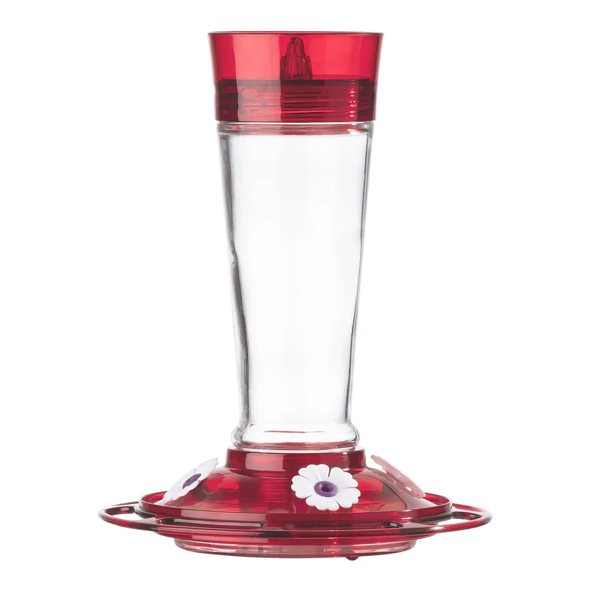 More Birds Ruby Hummingbird Feeder 295ml (10 Ounce) | Attracts More Birds with 4 Feeding Stations - main product image