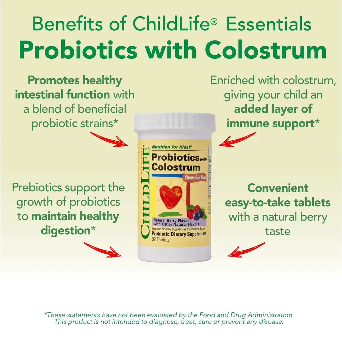 ChildLife Essentials ChildBiotics with Colostrum Probiotics, 92 Tablets | Immune & Digestive Support for Kids - view 5