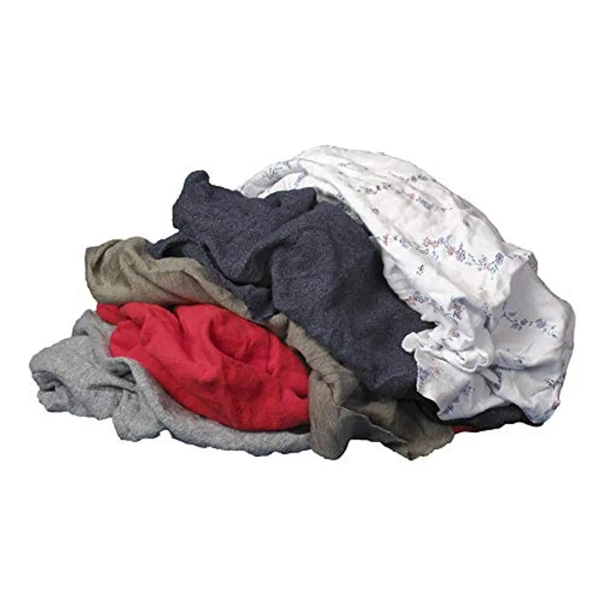 Buffalo Industries Recycled Multicolored T-Shirt Cloth Rags | 4 lb All-Purpose Cleaning Rag - main product image
