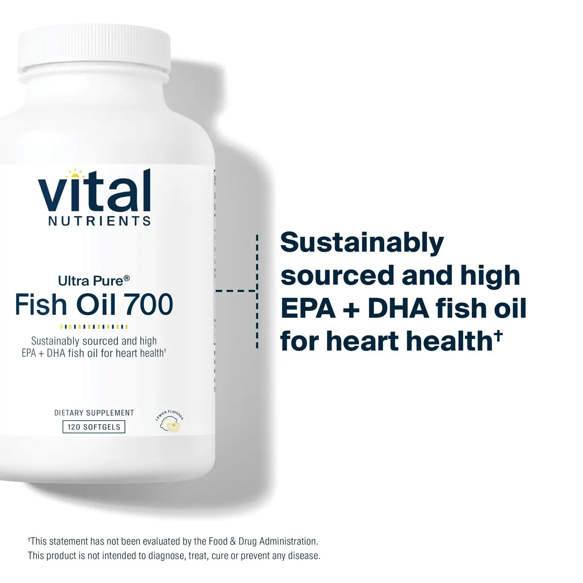 Vital Nutrients Ultra Pure Fish Oil 700, 120 Softgels | Supports Heart, Brain & Joints - view 3