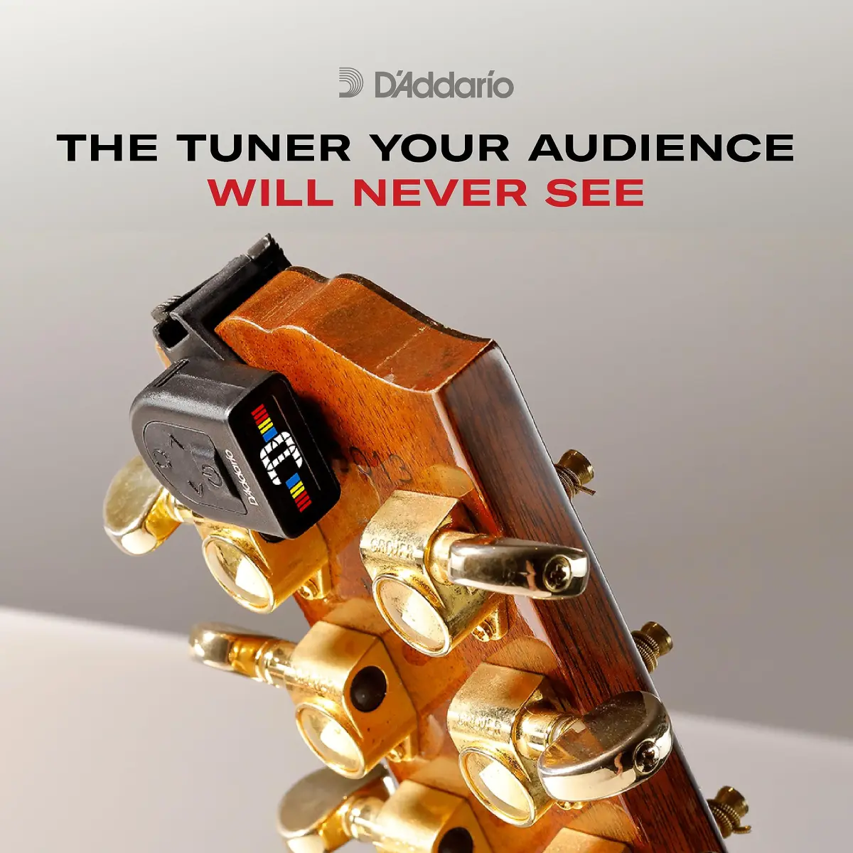 D'Addario NS Micro Headstock Tuner Black | Accurate Clip-On for Guitar, Bass, Ukulele - view 3