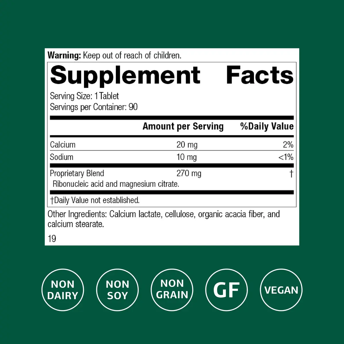 Standard Process Ribonucleic Acid RNA, Cell Development Support, 90 Tablets | Supports Cell Growth & Protein Synthesis - view 2