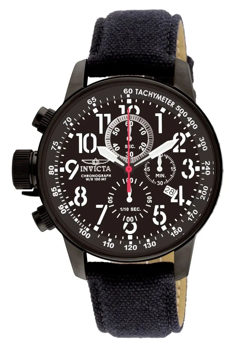 Invicta Men's 1517 I "Force" Collection Stainless Steel and Cloth Strap Watch | 46mm Diameter, Water Resistant - main product image