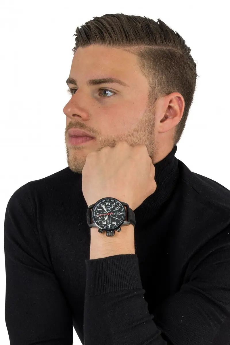 Invicta Men's 1517 I "Force" Collection Stainless Steel and Cloth Strap Watch | 46mm Diameter, Water Resistant - view 5