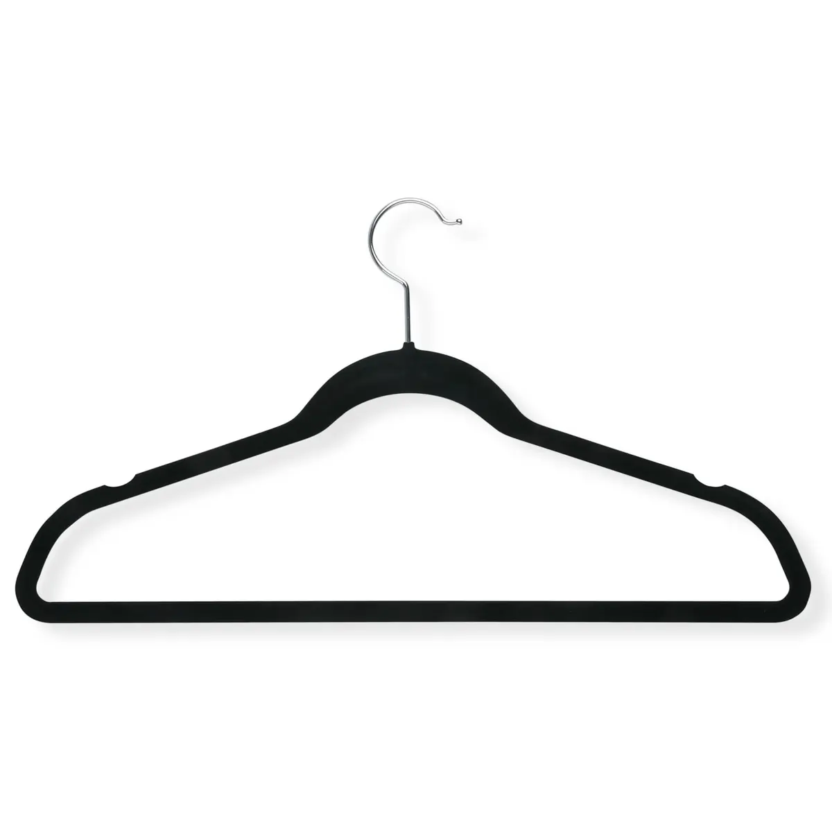 Honey-Can-Do Ultra-Thin Non-Slip Velvet-Touch Hangers, Black, 20-Pack | Space-Saving Suit Hangers - main product image
