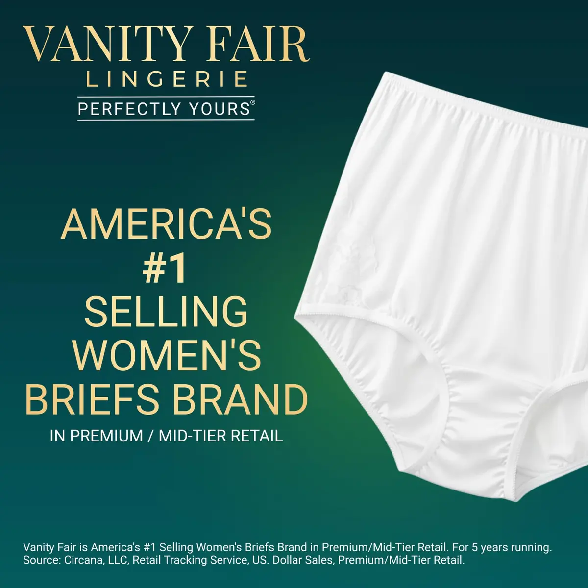 Vanity Fair Lace Nouveau Brief Panties, 3 Pack, Fawn, Size 7 | Elegant lace full coverage briefs for daily comfort - view 5