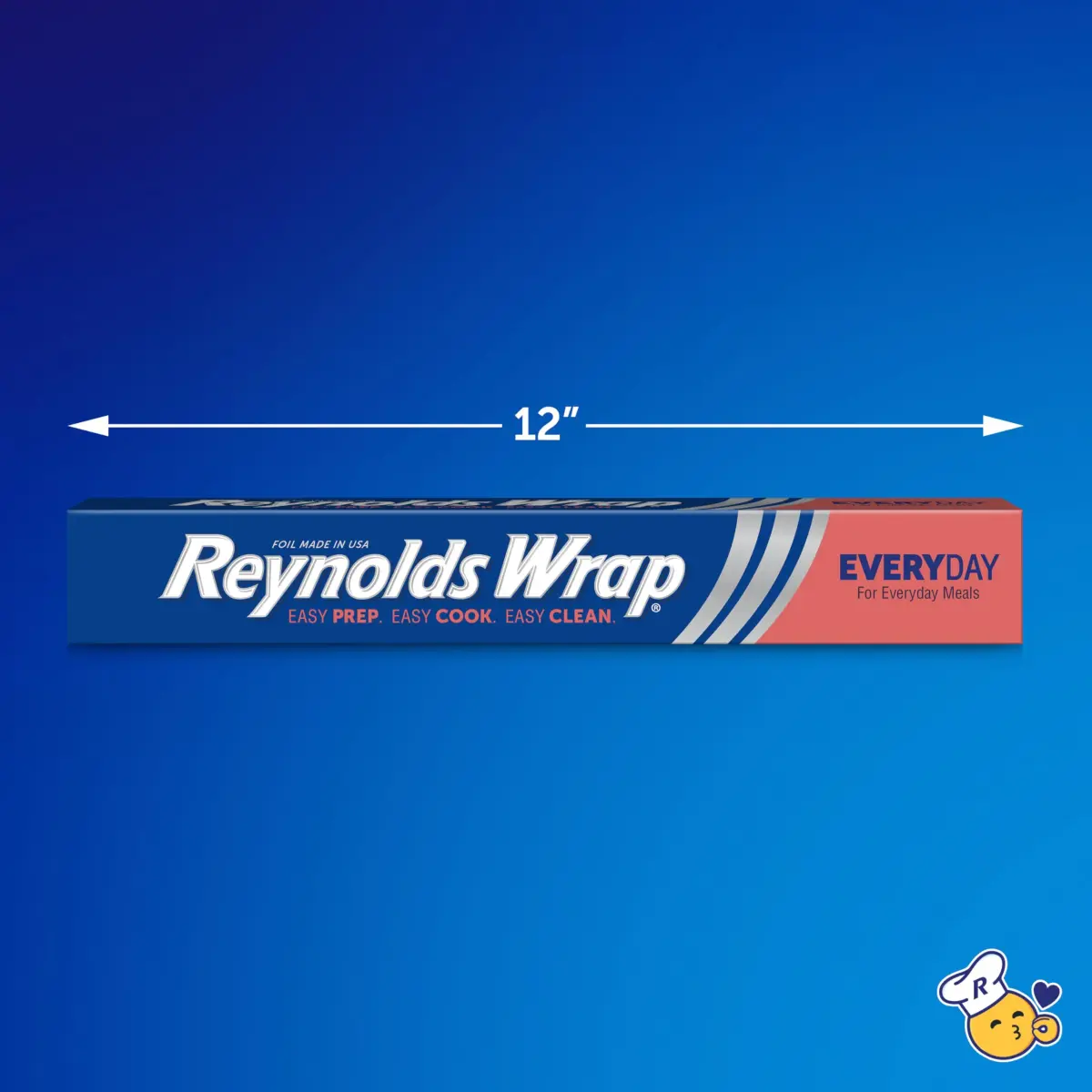 Reynolds Everyday Strength Aluminum Foil Roll, 12 Inch Wide, 30 Sq Ft (360 inches long) | Locks in Flavor for Cooking & Grilling - view 2
