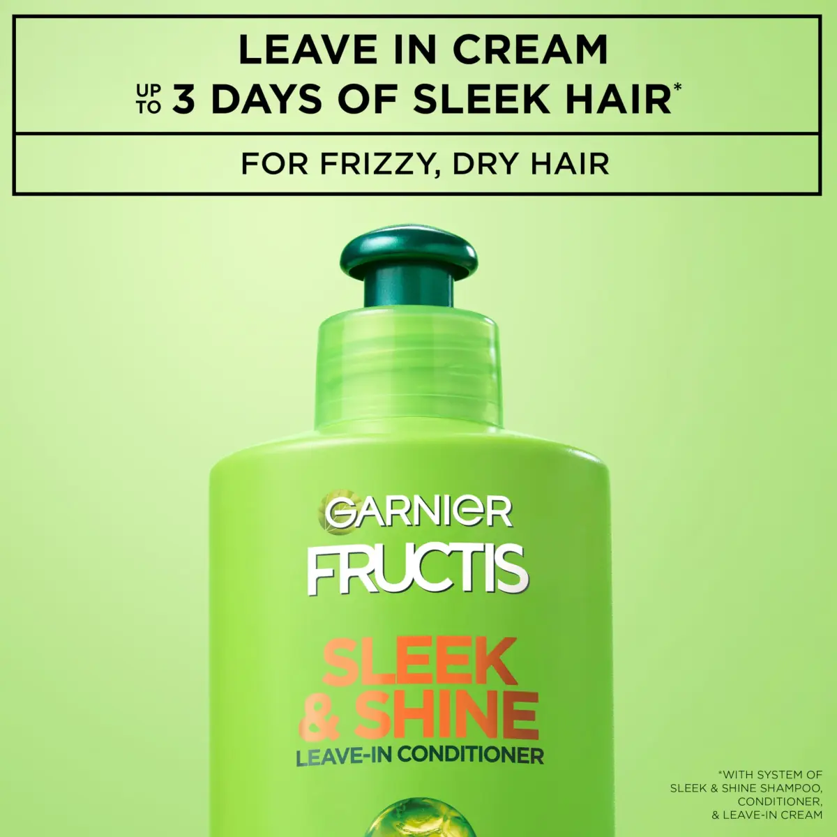Garnier Fructis Sleek & Shine Leave-In Conditioner Cream 299ml (10.2 Fl Oz) | Controls Frizz for Dry Hair - view 2