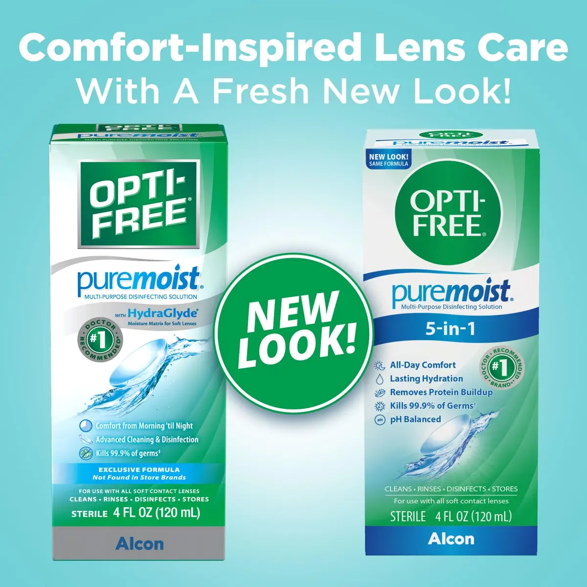 Opti-Free Puremoist Multi-Purpose Contact Lens Solution 118ml (4 Fl Oz) | Doctor Recommended for All-Day Comfort - view 2