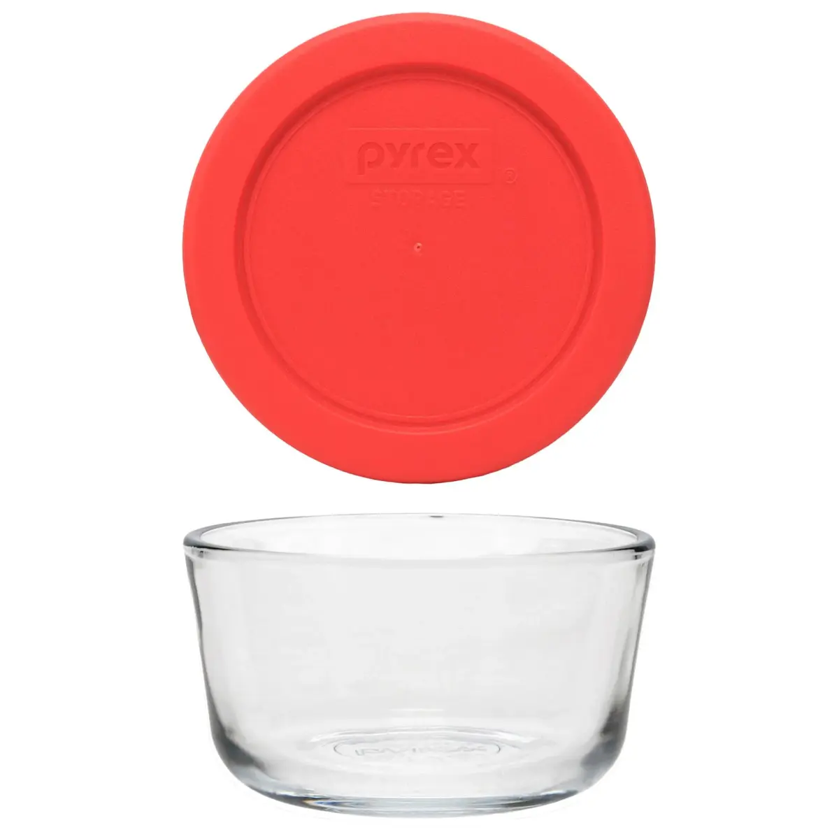 Pyrex Simply Store 1 Cup Round Glass Food Storage Container with Red Lid | 237ml (8 fl oz) - view 4