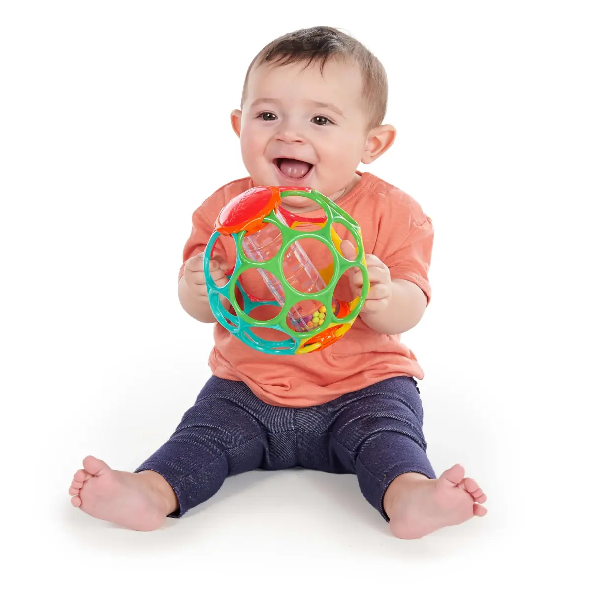 Bright Starts Oball Rollin' Rainstick Rattle Easy-Grasp Toy 15.24 cm (6 inches) | BPA-Free Baby Toy - view 2