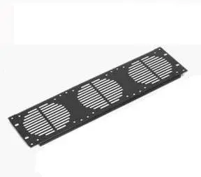 Penn Elcom Rack Fan Panel for 3 Fans | Durable Steel, Black Powder Coated, 3 Fan Punching (8.27in x 2.36in x 20.08in) - main product image